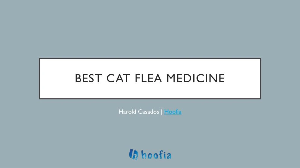 best cat flea medicine