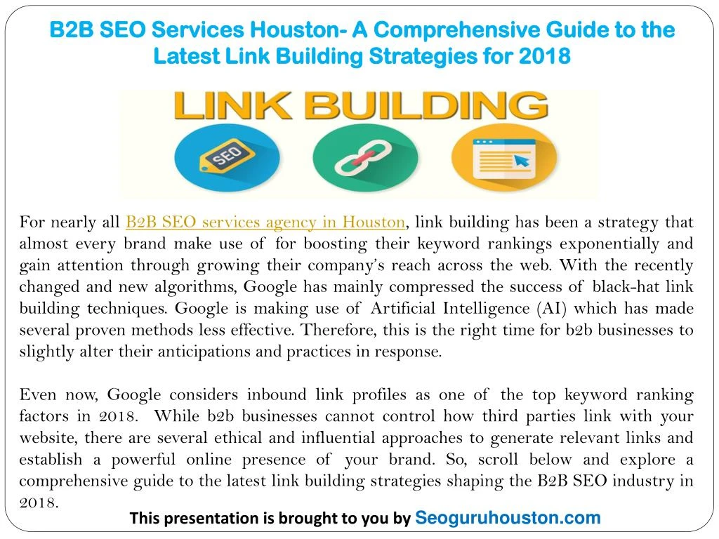 b2b seo services houston a comprehensive guide