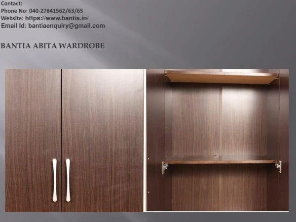 Wardrobe Designs - Buy Online wardrobe Designs From Bantia Furniture in Bangalore.
