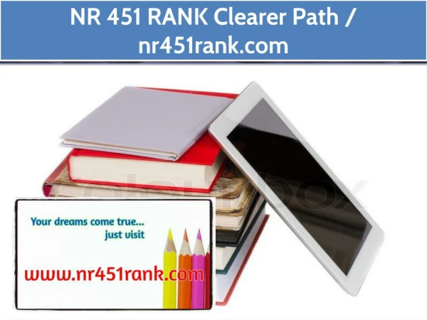 NR 451 RANK Clearer Path / nr451rank.com