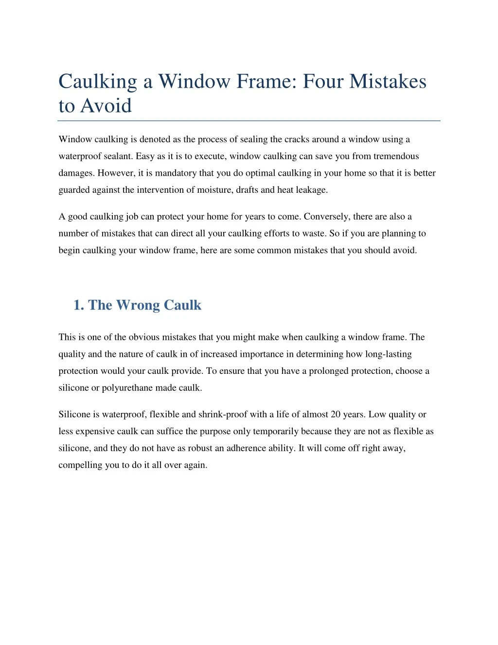 caulking a window frame four mistakes to avoid