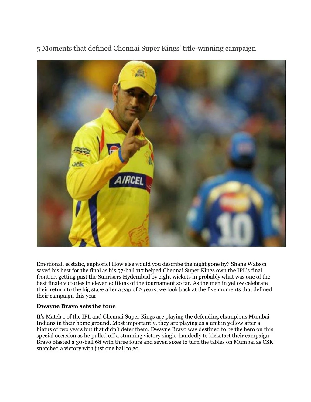 5 moments that defined chennai super kings title