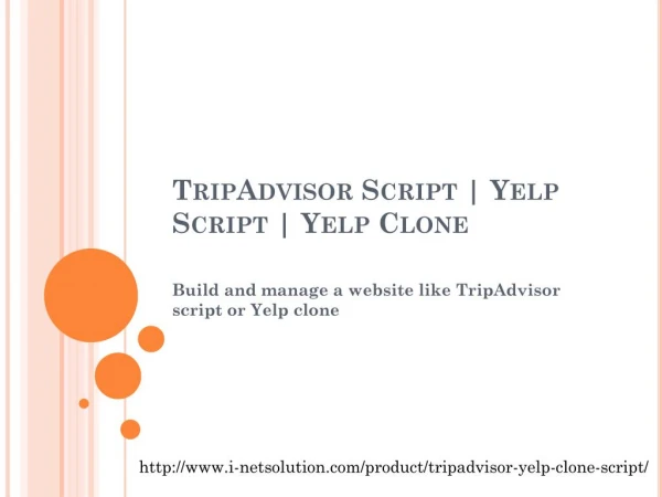 Yelp Clone | TripAdvisor Script