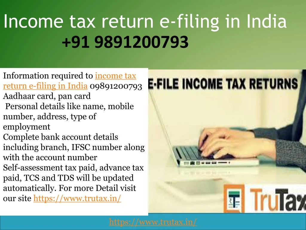 income tax return e filing in india