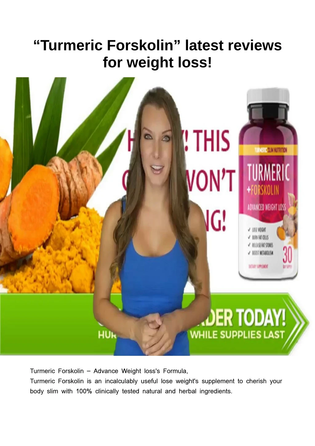 turmeric forskolin latest reviews for weight loss