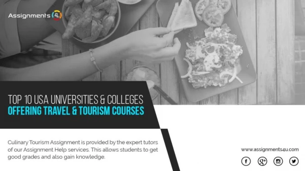 TOP 10 USA UNIVERSITIES & COLLEGES OFFERING TRAVEL & TOURISM COURSES