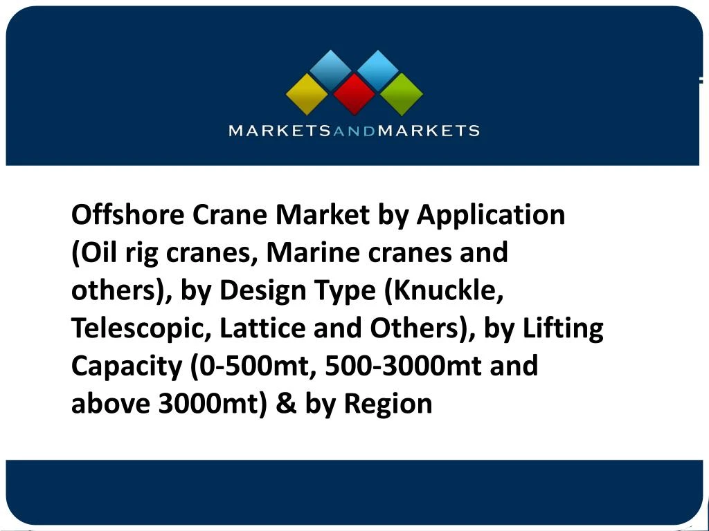 offshore crane market by application