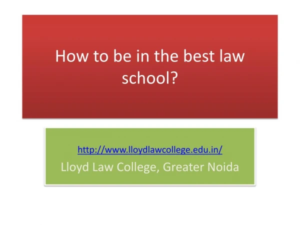 Lloyd Law College - Best Law College in India