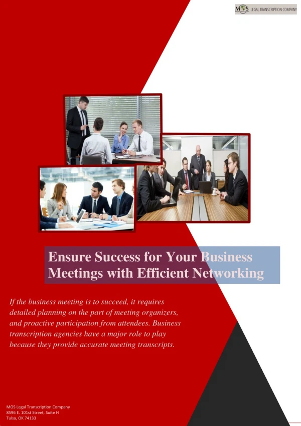 Ensure Success for Your Business Meetings with Efficient Networking