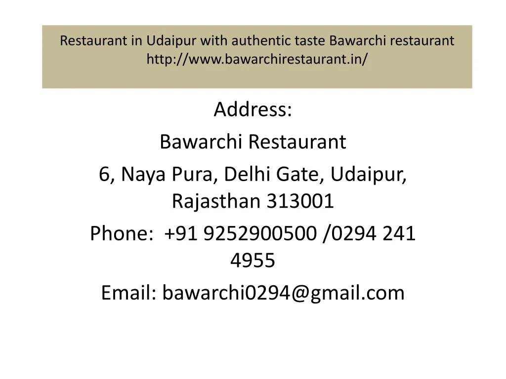 restaurant in udaipur with authentic taste bawarchi restaurant http www bawarchirestaurant in
