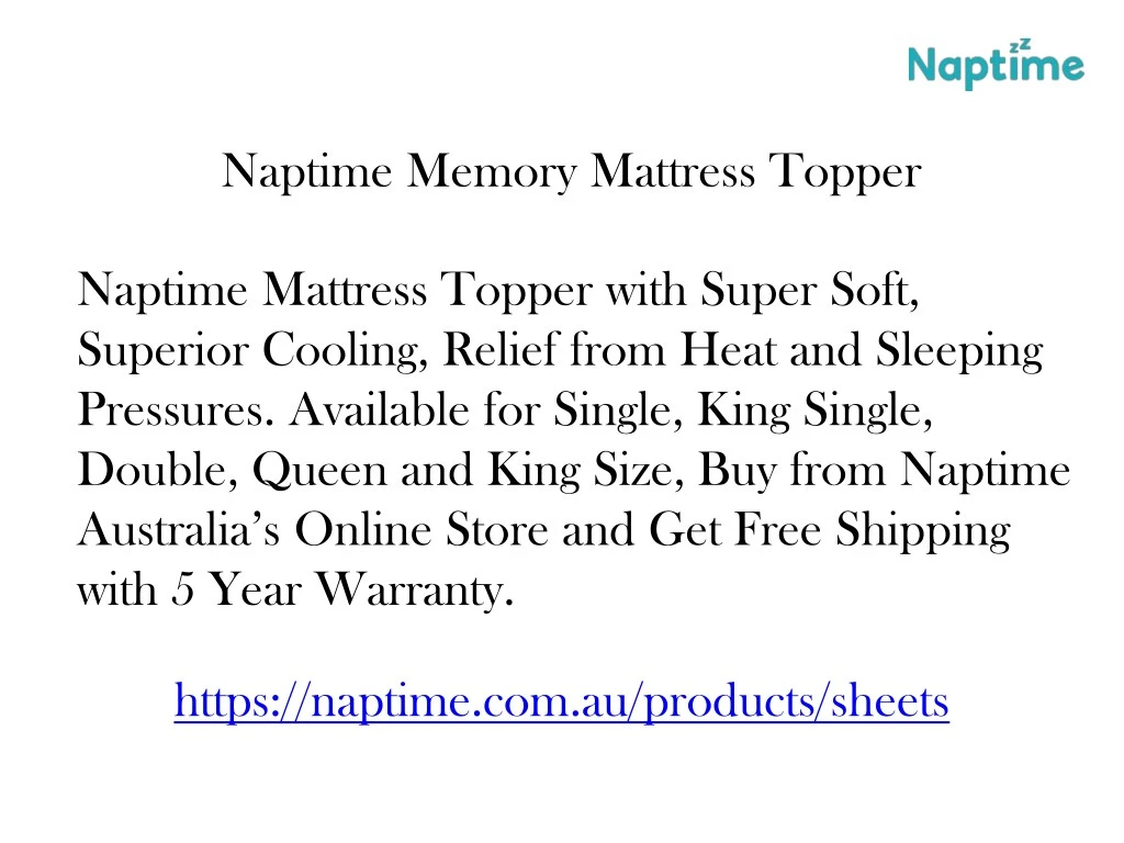 naptime memory mattress topper