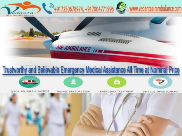 Vedanta Air Ambulance from Guwahati to Delhi is at Minimal Price