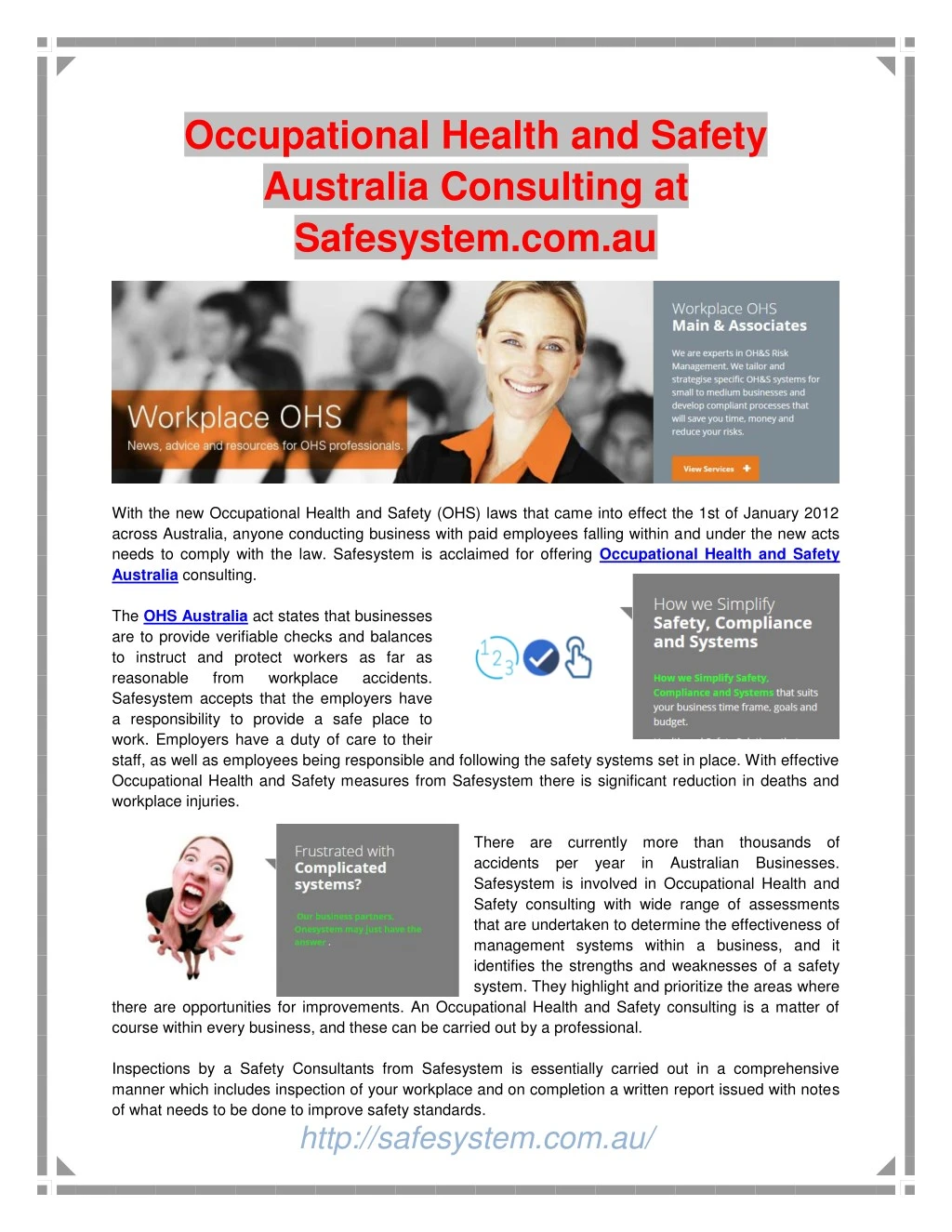 occupational health and safety australia