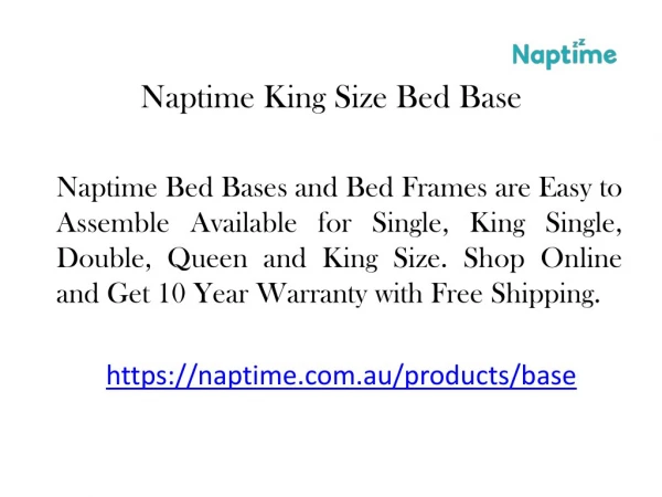 Naptime Queen Bed Base