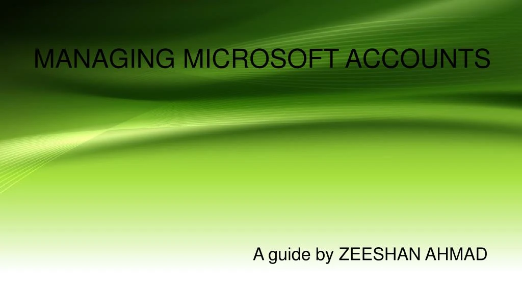 managing microsoft accounts