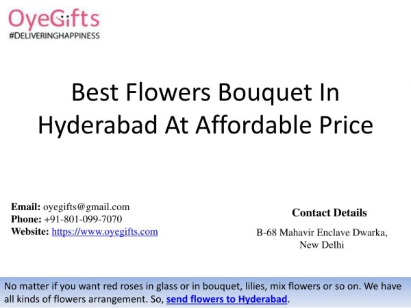 Best Flowers Bouquet In Hyderabad At Affordable Price