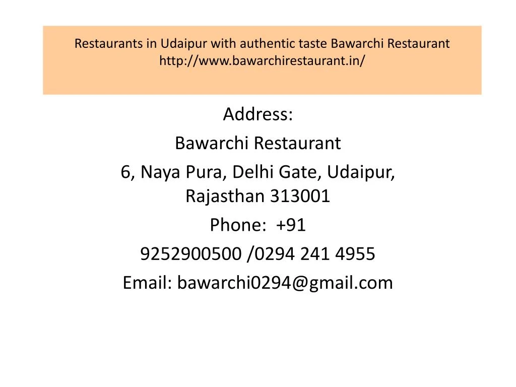 restaurants in udaipur with authentic taste bawarchi restaurant http www bawarchirestaurant in