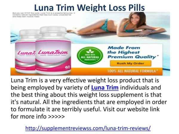 Luna Trim Pills Reviews