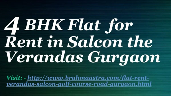 4 BHK Flat for Rent in Salcon the Verandas Gurgaon