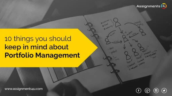 10 Things You Should Keep In Mind about Portfolio Management