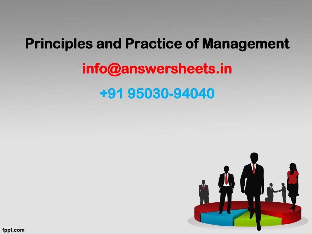 principles and practice of management info@answersheets in 91 95030 94040
