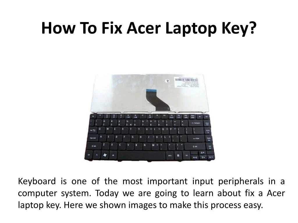 how to fix acer laptop key