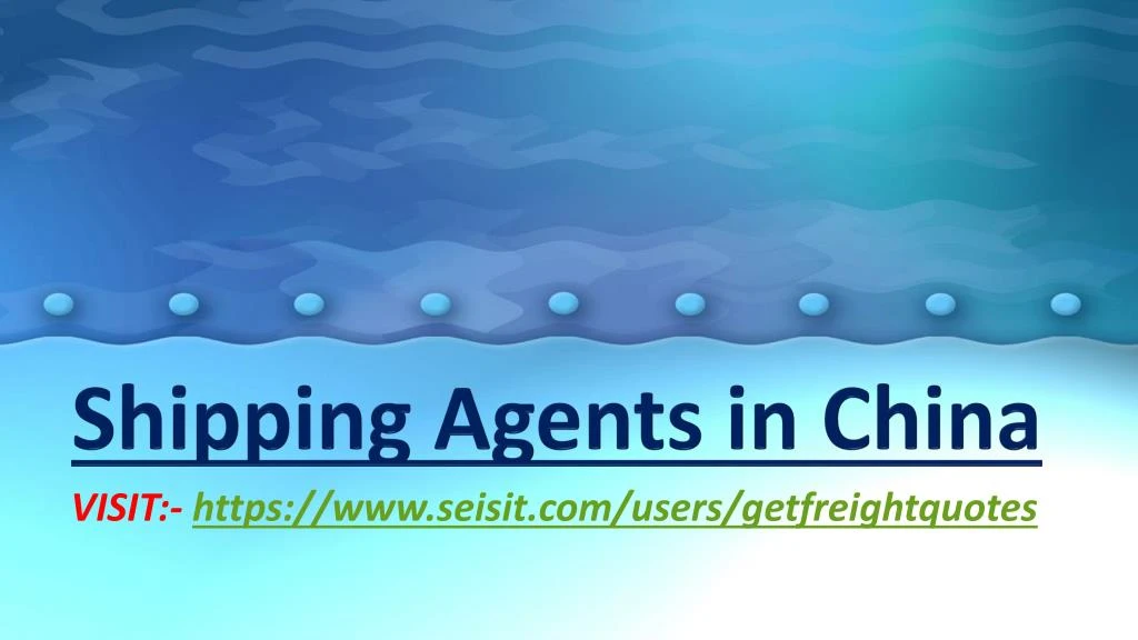 shipping agents in china