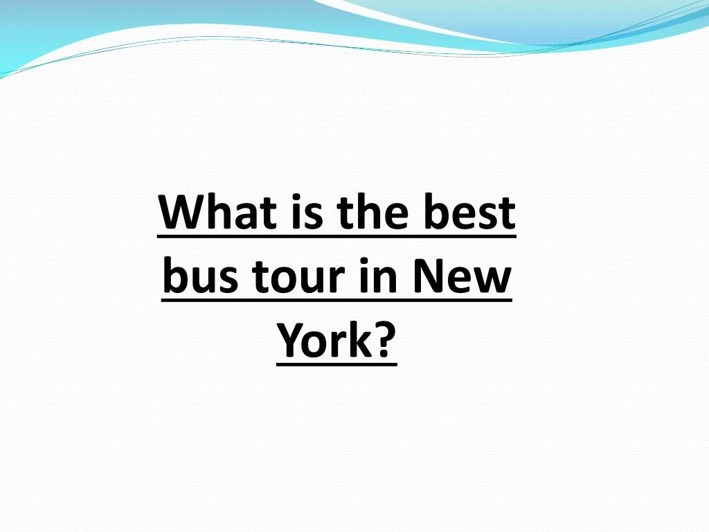 what is the best bus tour in new york