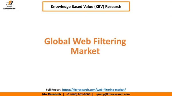 Global Web Filtering Market Size and Market Share