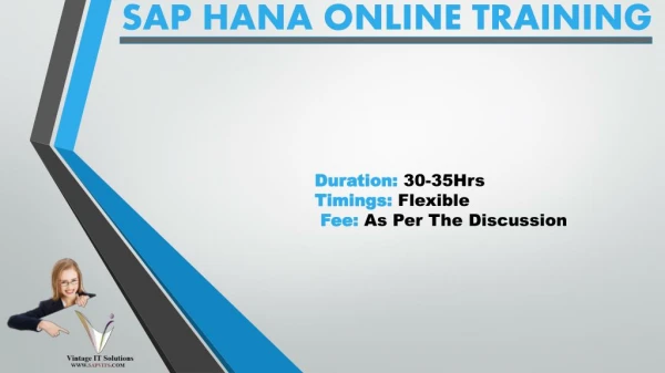 SAP HANA Training Material PPT