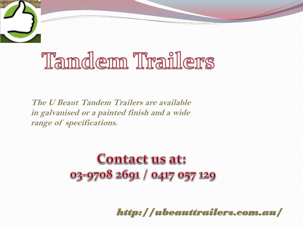 tandem trailers