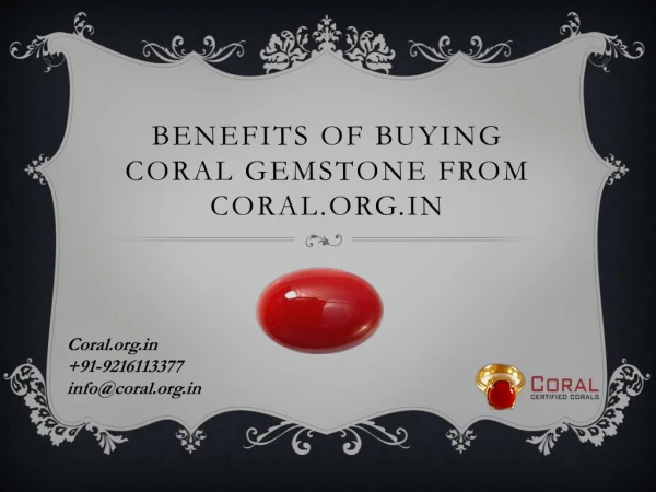 Benefits of buying Coral gemstone from coral.org.in
