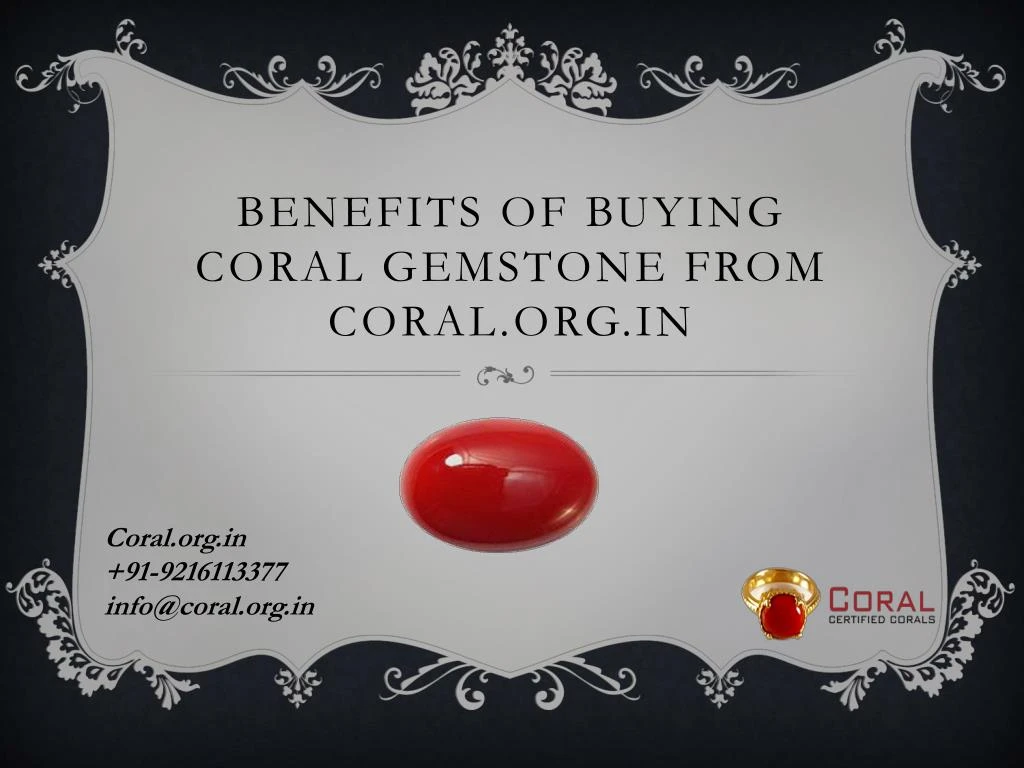 benefits of buying coral gemstone from coral org in
