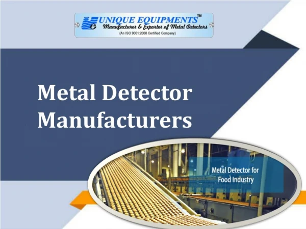 Metal Detector Manufacturers