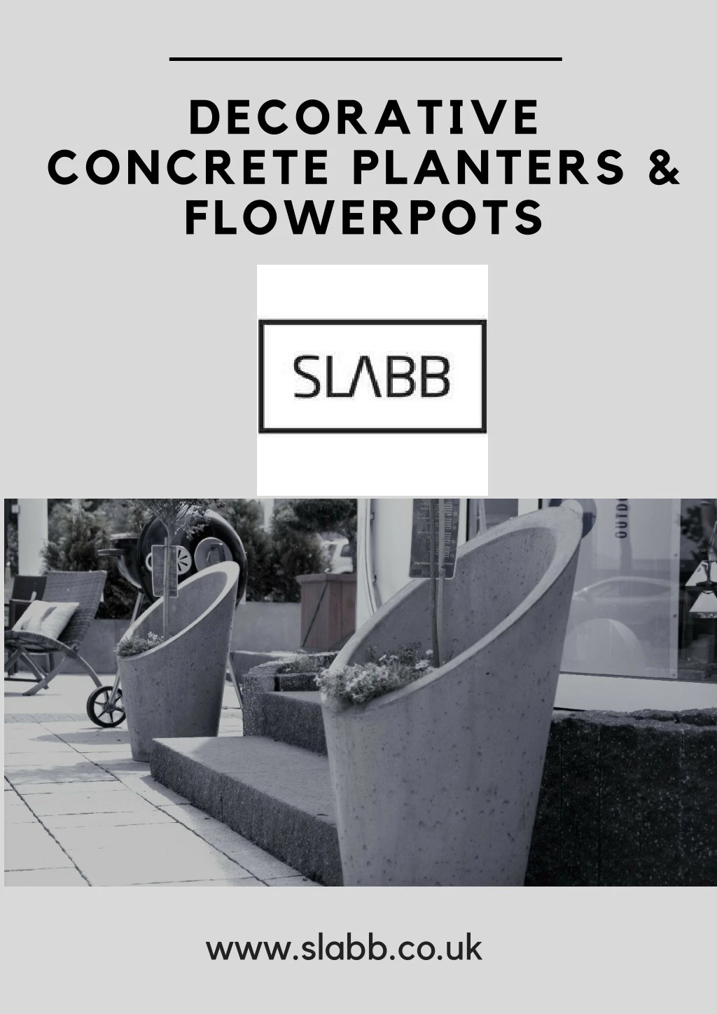 decorative concrete planters flowerpots