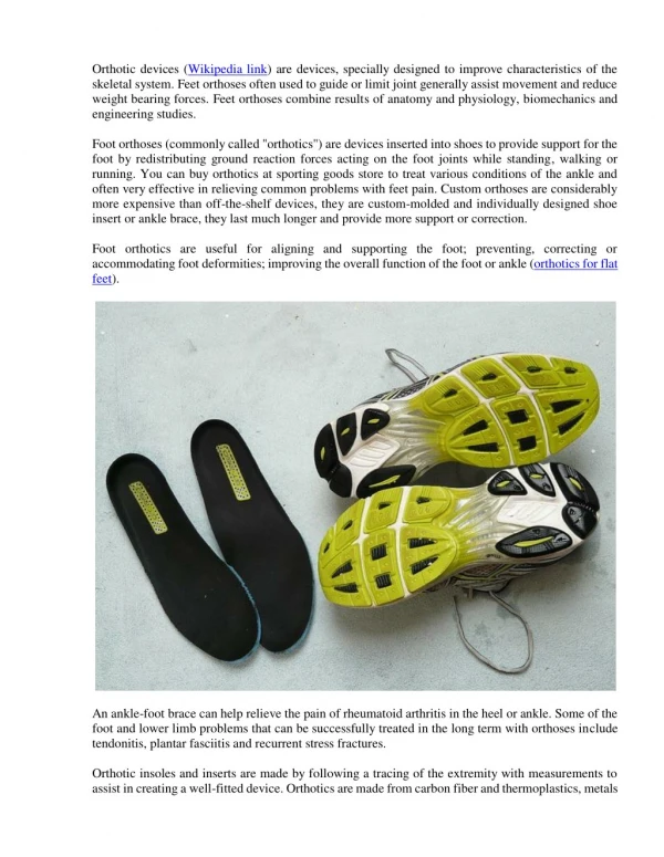 Orthotic devices