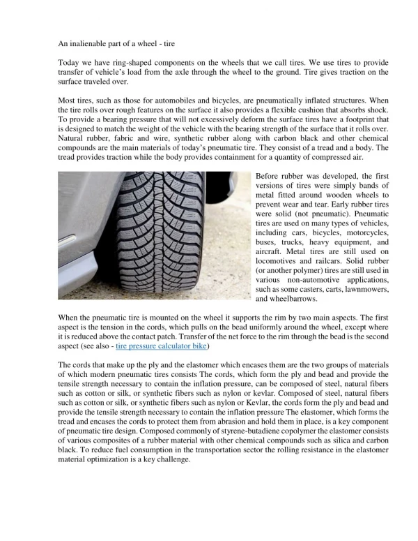 Tire pressure calculator bike