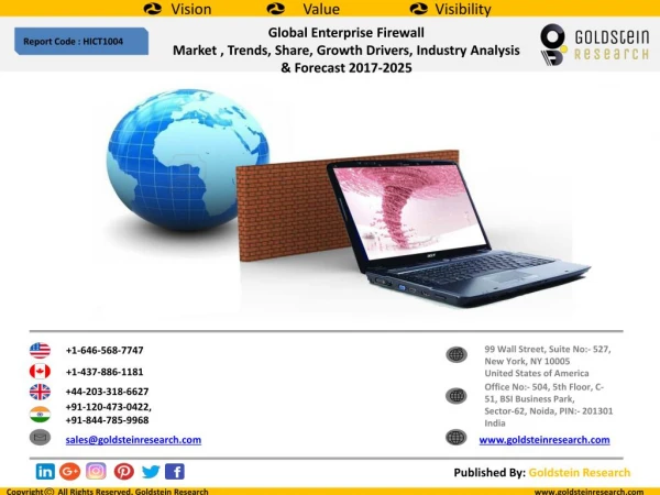 Global Enterprise Firewall Market , Trends, Share, Growth Drivers, Industry Analysis & Forecast 2017-2025
