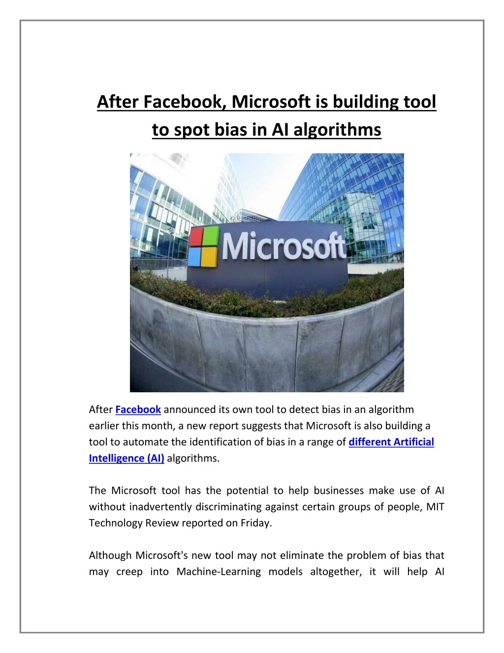 after facebook microsoft is building tool to spot