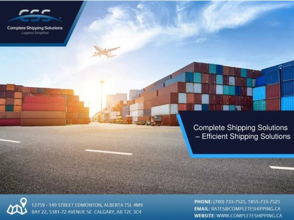 Efficient Shipping Solutions - Complete Shiping Solution