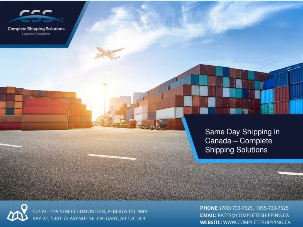 Same Day Shipping in Canada - Complete Shiping Solutions