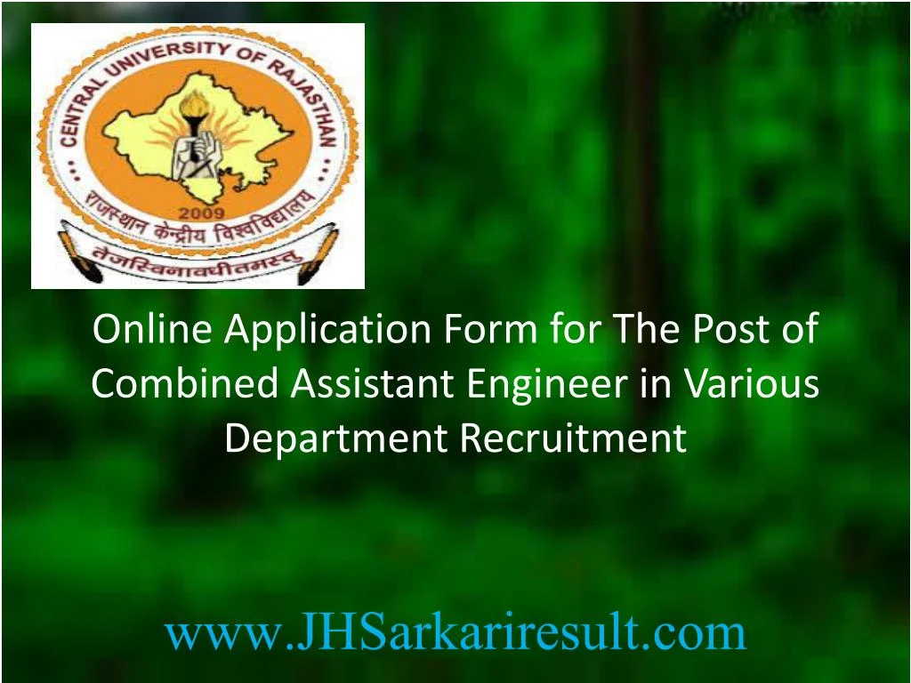 online application form for the post of combined
