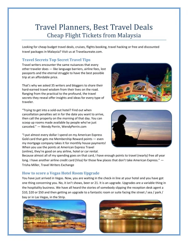Discounted Travel Malaysia
