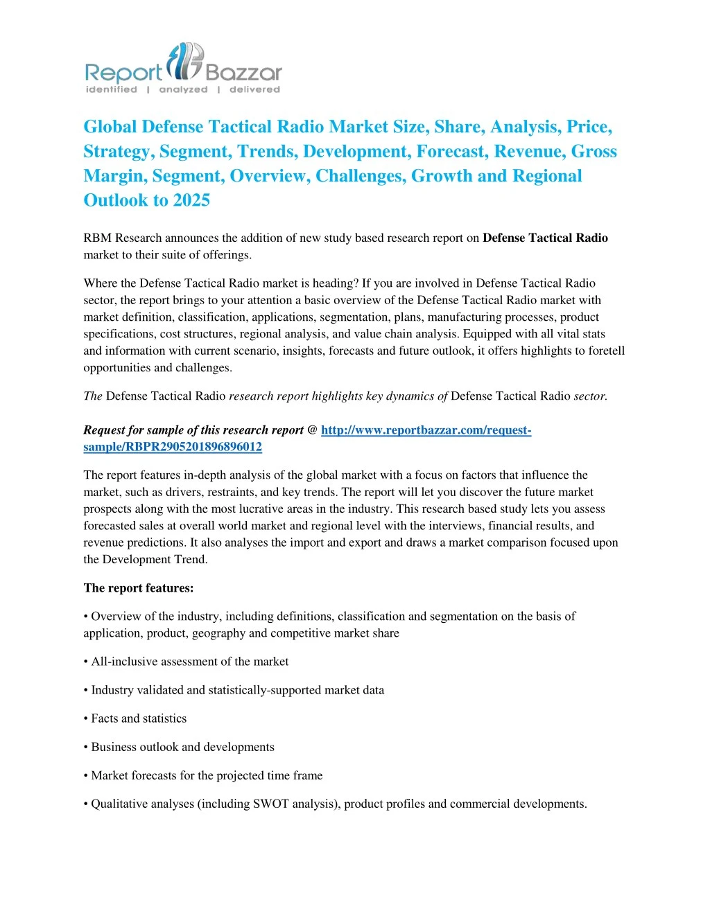 global defense tactical radio market size share