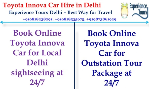 Toyota Innova car Rental in Delhi NCR