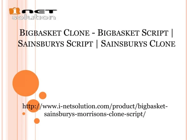 Bigbasket Clone - Bigbasket Script