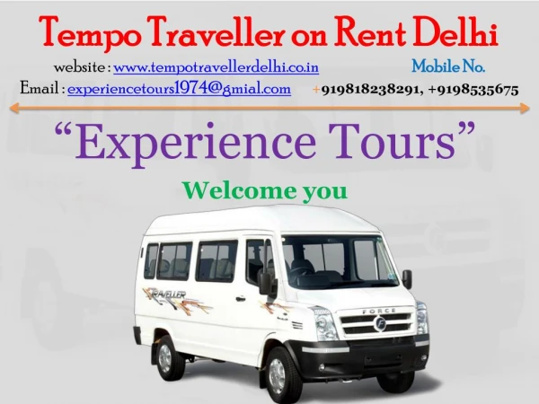 Book Tempo Traveller on Rent in Delhi