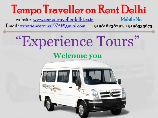 Book Luxury Tempo Traveller on Rent Delhi