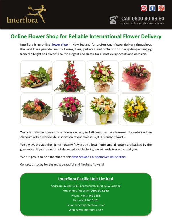 Online Flower Shop for Reliable International Flower Delivery