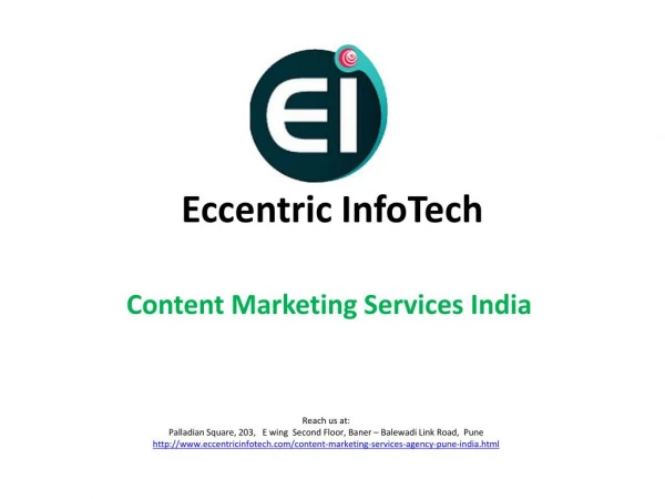 Content Marketing Services India- Eccentric Infotech